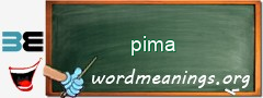 WordMeaning blackboard for pima